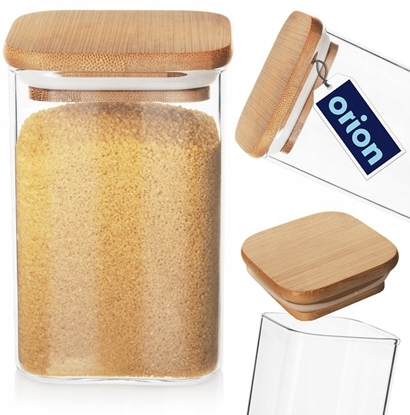 Picture of Pojemnik na produkty sypkie suche szklany z pokrywk i uszczelk 1.1L ORION 127586