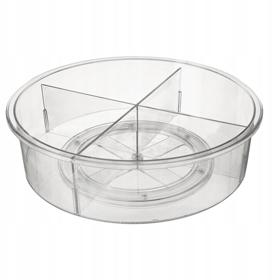 Изображение Pojemnik organizer obrotowy dzielony do lodówki szafki szuflady 30cm ORION 154061
