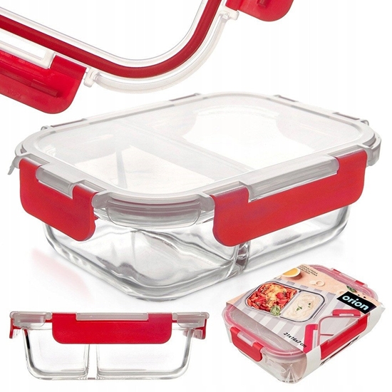 Picture of Pojemnik szklany aroodporny na ywno z pokrywk dzielony 950ml ORION 129228