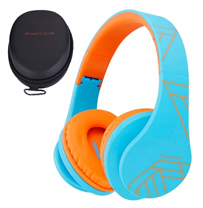 Attēls no PowerLocus P2 Kids Headphones blue/orange