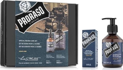 Picture of Proraso PRORASO Azur Lime Special Beard Care Set Szampon do wosów 200ml zestaw upominkowy