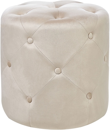 Изображение Puf welurowy  40 cm jasnobeowy COROLLA