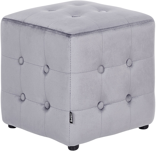 Picture of Puf welurowy 36 x 36 x 39 cm szary WISCONSIN