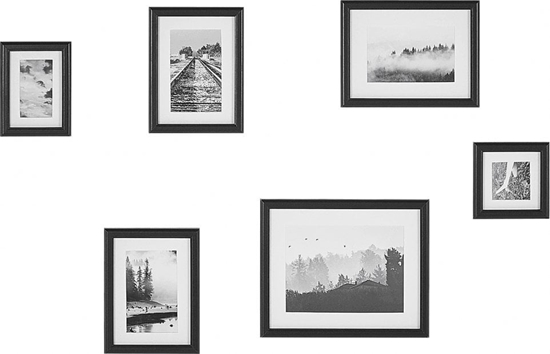 Picture of Ramka Beliani Galeria cienna krajobrazy 6 ramek czarna ZINIARE