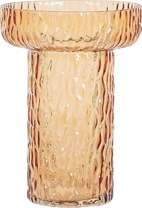 Изображение Ramka Beliani Wazon na kwiaty szklany 20 cm pomaraczowy PLATANIA!