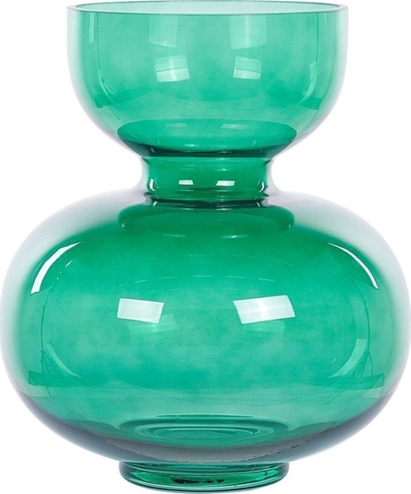 Изображение Ramka Beliani Wazon na kwiaty szklany 27 cm zielony PALAIA!