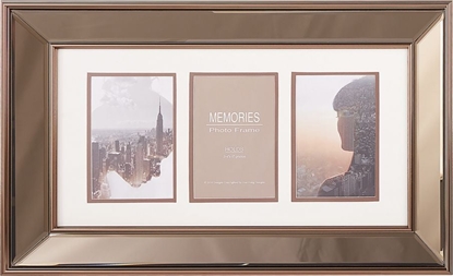 Picture of Ramka Shumee Multiramka na 3 zdjcia lustrzana miedziana DABOLA