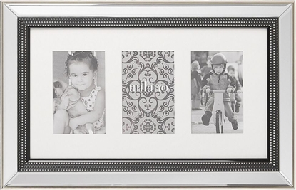 Picture of Ramka Shumee Multiramka na 3 zdjcia lustrzana srebrna DALABA