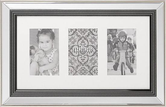 Picture of Ramka Shumee Multiramka na 3 zdjcia lustrzana srebrna DALABA