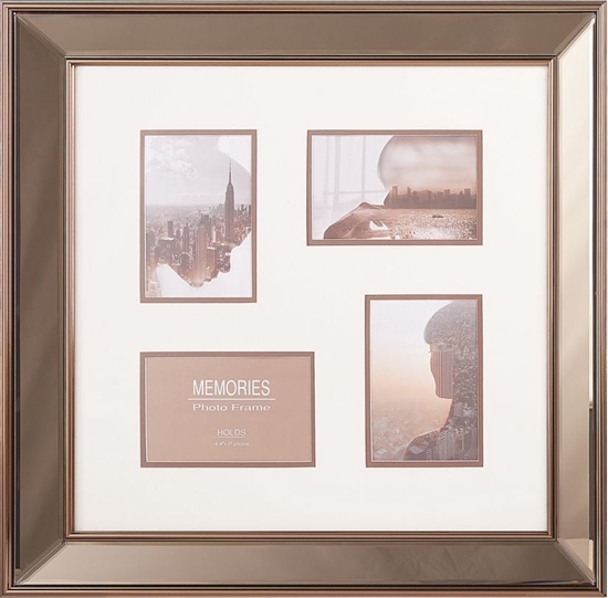 Picture of Ramka Shumee Multiramka na 4 zdjcia lustrzana miedziana DABOLA