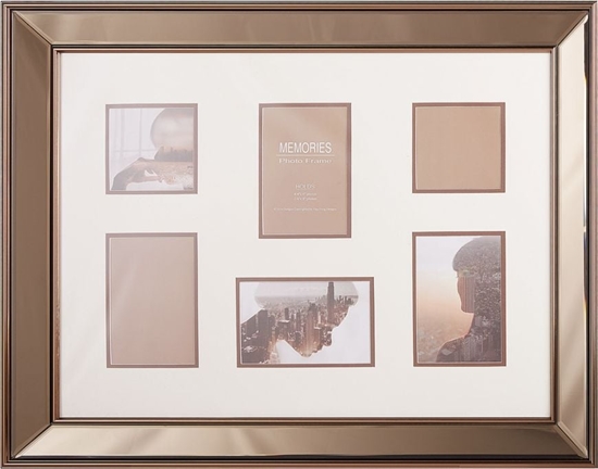 Picture of Ramka Shumee Multiramka na 6 zdj lustrzana miedziana DABOLA