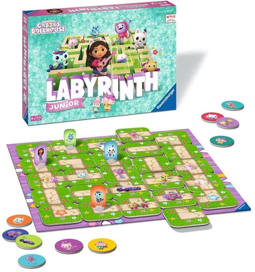 Изображение Ravensburger Gra planszowa Gabby's Dollhouse Labyrinth: Junior (edycja skandynawska)