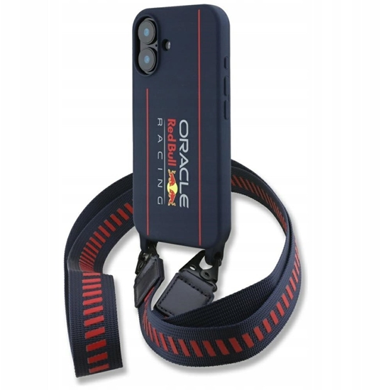 Picture of Red Bull Silicone Vertical Logo MagSafe Case + Crossbody Strap for Apple iPhone 16