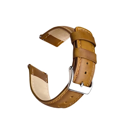 Изображение Riff īstas ādas 22mm universāla pulksteņa siksniņa (Samsung, Garmin u.c.) Beige