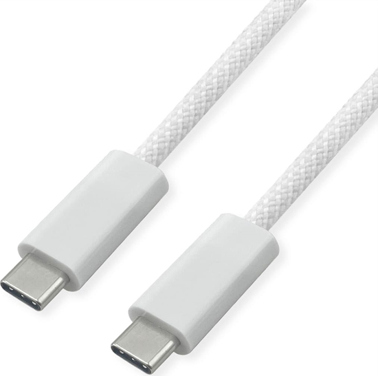 Изображение Roline USB4 Gen3x2 Cable, with Emark, C–C, M/M, 240W, white, 2 m