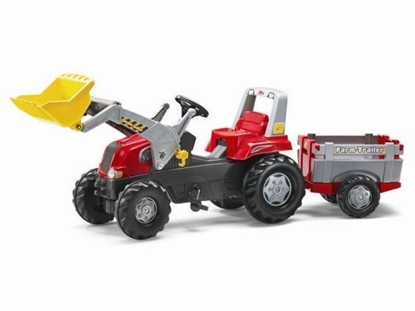 Picture of Rolly Toys Traktor Junior czerwony z yk i przyczep (5811397)