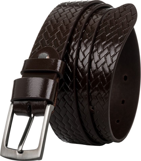 Picture of Rovicky Pasek mski ze skóry naturalnej licowej z plecionym wzorem Rovicky 90 cm