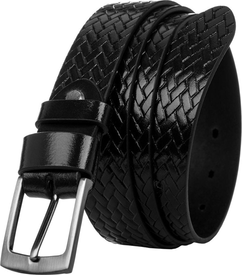 Изображение Rovicky Pasek mski ze skóry naturalnej licowej z plecionym wzorem Rovicky 90 cm