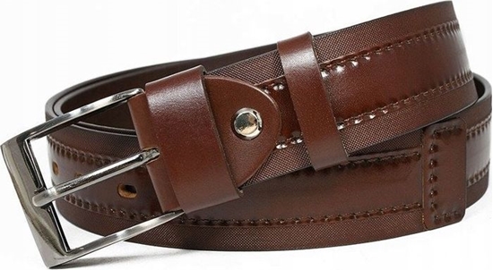 Picture of Rovicky Stylowy pasek mski z delikatn faktur i skórzanym lampasem Rovicky 105