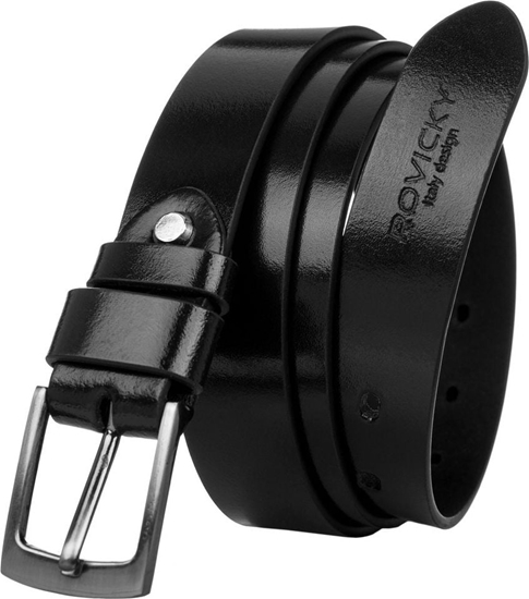 Picture of Rovicky Wski pasek mski z polerowanej skóry naturalnej licowej Rovicky 90 cm