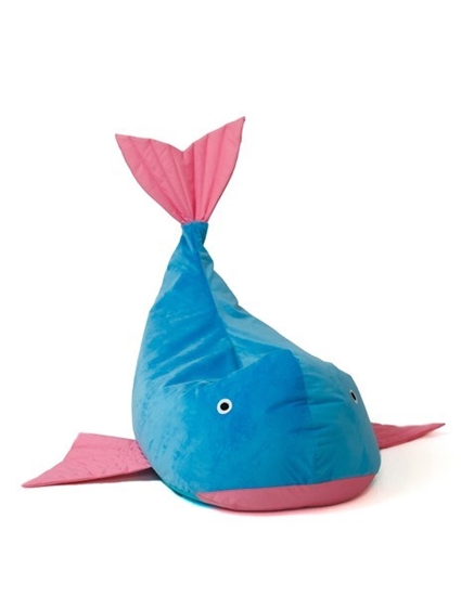 Picture of Sako bag pouffe Whale blue-pink L 110 x 80 cm