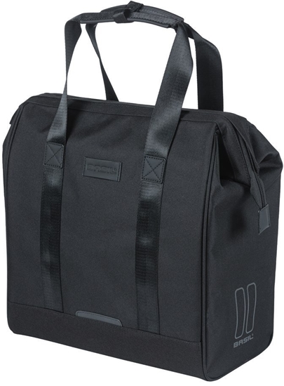 Picture of Sakwa miejska pojedyncza BASIL GRAND BICYCLE SHOPPER 23L, MIK Hooks System, wodoodporna black (NEW 2026)