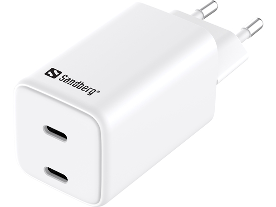 Picture of Sandberg 441-56 AC Charger Dual USB-C PD65W EU