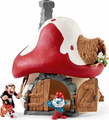 Attēls no Schleich Schleich The Smurfs Smurf house with 2 figures, play building