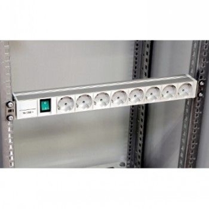 Picture of SCHNEIDER ELECTRIC ACTASSI 1U PDU  POWER DISTRIBUTION RAIL 8 SCHUKO SOCKETS+SWITCH 19P VDE