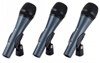 Изображение SENNHEISER 3PACK E835, MICROPHONE SET WITH 3X E 835, VOCAL MICROPHONE, DYNAMIC, CARDIOID, INCLUDING MICROPHONE BRACKET AND CASES