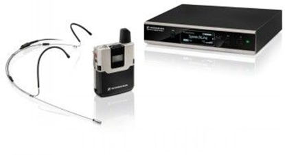 Picture of SENNHEISER SL HEADMIC SET DW-3-EU R, HEADMIC SET, INCLUDES HEADMIC 1, STAT. RECEIVER AND POWER PACK, BODYPACK TRANSMITTER, GA 4, DIGITAL, 1.9 GHZ