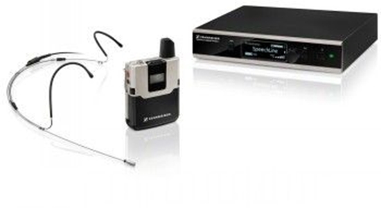 Picture of SENNHEISER SL HEADMIC SET DW-3-EU R, HEADMIC SET, INCLUDES HEADMIC 1, STAT. RECEIVER AND POWER PACK, BODYPACK TRANSMITTER, GA 4, DIGITAL, 1.9 GHZ