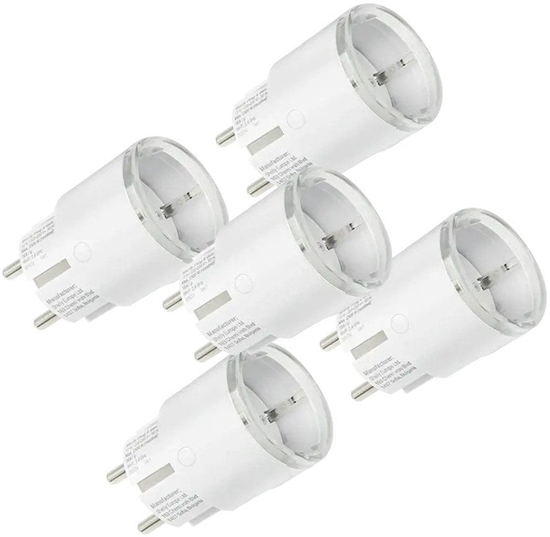Picture of Set of 5 Shelly Plug S MTR Gen3 12A smart outlets (white)