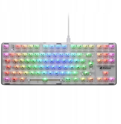 Picture of Klawiatura Sharkoon Gaming Klawiatura Crystal Shark biay DE