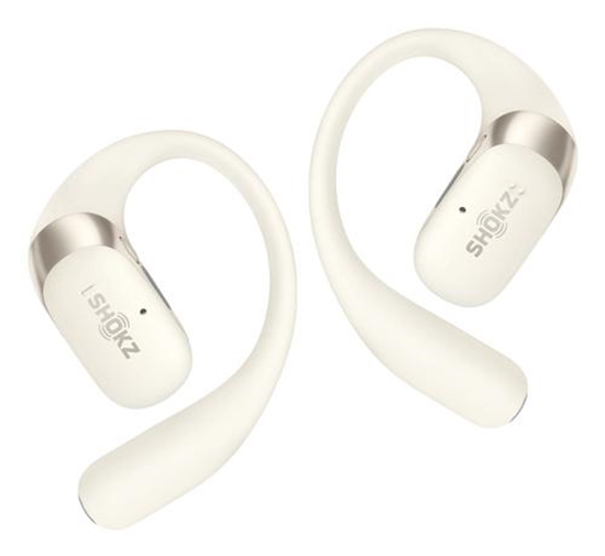 Picture of SHOKZ OpenFit 2 wireless earbud headphones, beige