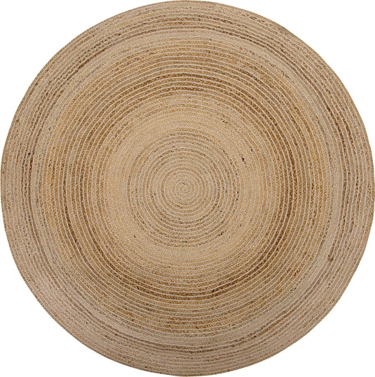 Picture of Shumee Dywan okrgy z juty 140 cm beowy AKBELEN
