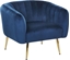 Изображение Shumee Fotel welurowy niebieski LACONIA