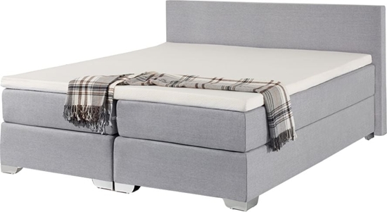 Picture of Shumee óko kontynentalne tapicerowane 180 x 200 cm jasnoszare PRESIDENT