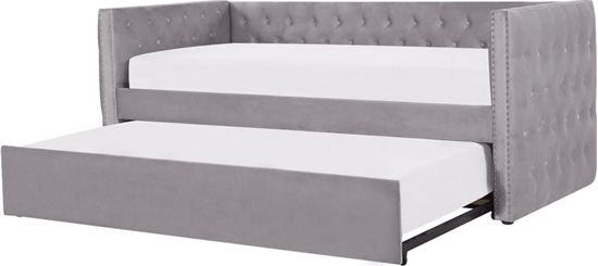 Picture of Shumee óko wysuwane welurowe 90 x 200 cm szare GASSIN