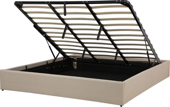 Picture of Shumee óko z pojemnikiem tapicerowane 180 x 200 cm beowe DINAN