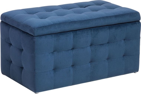 Picture of Shumee Puf ze schowkiem welurowy ciemnoniebieski MICHIGAN