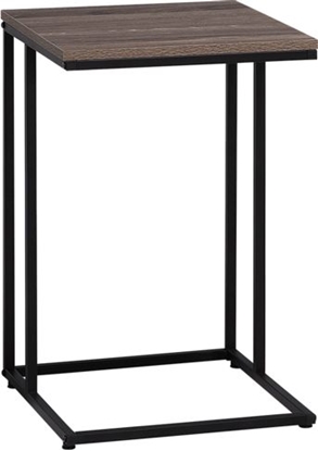 Attēls no Shumee Stolik brzowoszare drewno z czarnym TROY