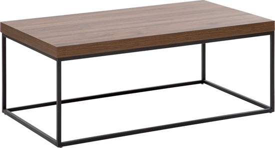Изображение Shumee Stolik kawowy ciemne drewno z czarnym DELANO