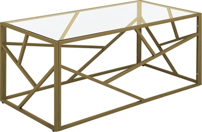 Attēls no Shumee Stolik kawowy szklany zoty ORLAND