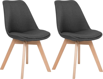 Picture of Shumee Zestaw 2 krzese do jadalni ciemnoszary DAKOTA II