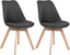 Attēls no Shumee Zestaw 2 krzese do jadalni ciemnoszary DAKOTA II