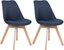 Attēls no Shumee Zestaw 2 krzese do jadalni granatowy DAKOTA II