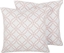 Изображение Shumee Zestaw 2 poduszek dekoracyjnych w koa 45 x 45 cm róowy VERBENA