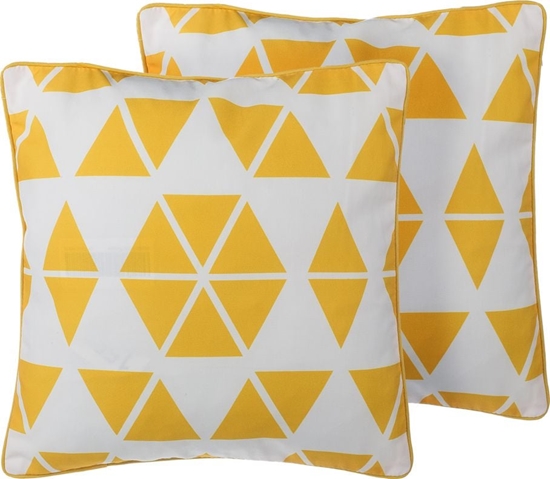 Picture of Shumee Zestaw 2 poduszek dekoracyjnych w trójkty 45 x 45 cm óty PANSY