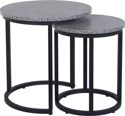 Attēls no Shumee Zestaw 2 stolików pomocniczych efekt betonu DIXIE